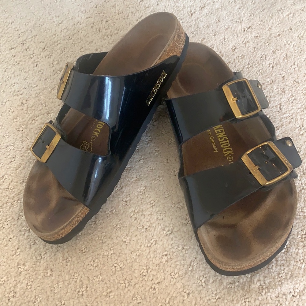 Birkenstock Arizona Birko-Flor Patent Black